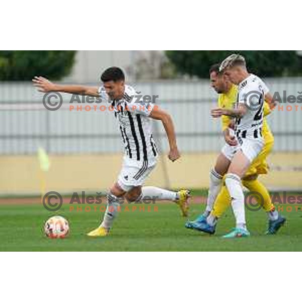 Mirlind Daku in action during Prva Liga Telemach 2022-2023 football match between Domzale and Mura in Domzale, Slovenia on October 1, 2022