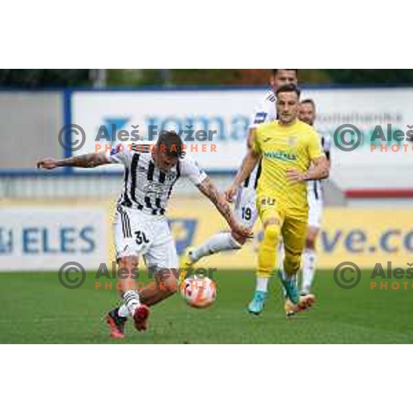 Martin Sroler in action during Prva Liga Telemach 2022-2023 football match between Domzale and Mura in Domzale, Slovenia on October 1, 2022