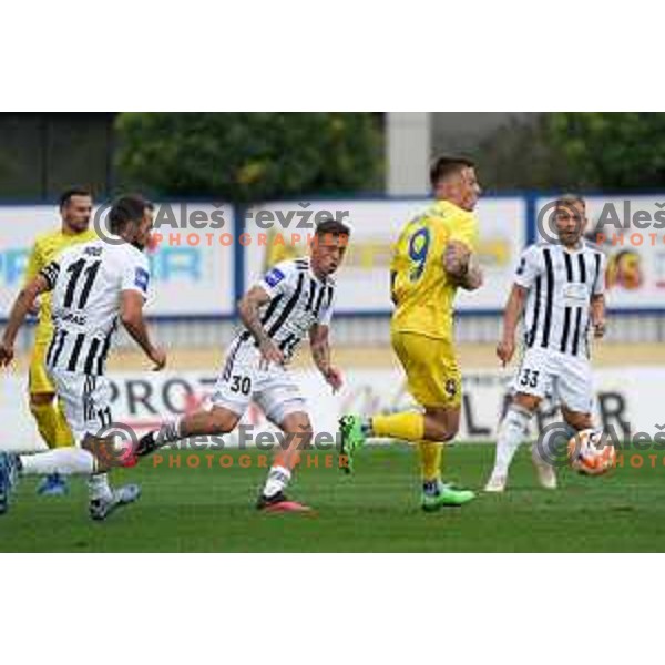 Martin Sroler in action during Prva Liga Telemach 2022-2023 football match between Domzale and Mura in Domzale, Slovenia on October 1, 2022