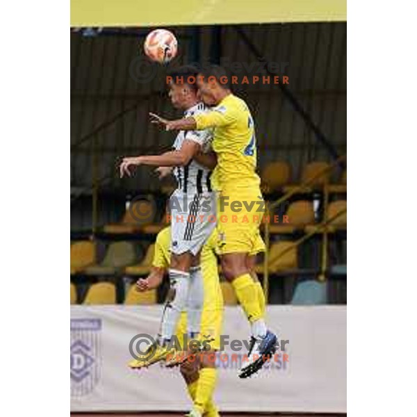 in action during Prva Liga Telemach 2022-2023 football match between Domzale and Mura in Domzale, Slovenia on October 1, 2022