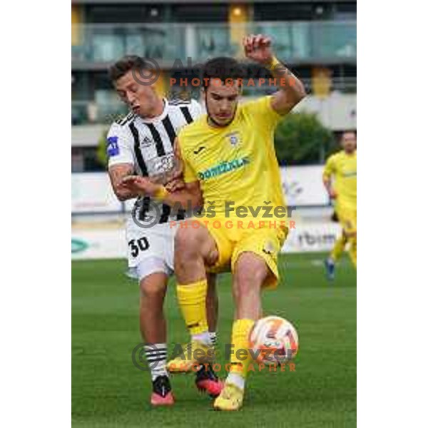 Martin Sroler in action during Prva Liga Telemach 2022-2023 football match between Domzale and Mura in Domzale, Slovenia on October 1, 2022