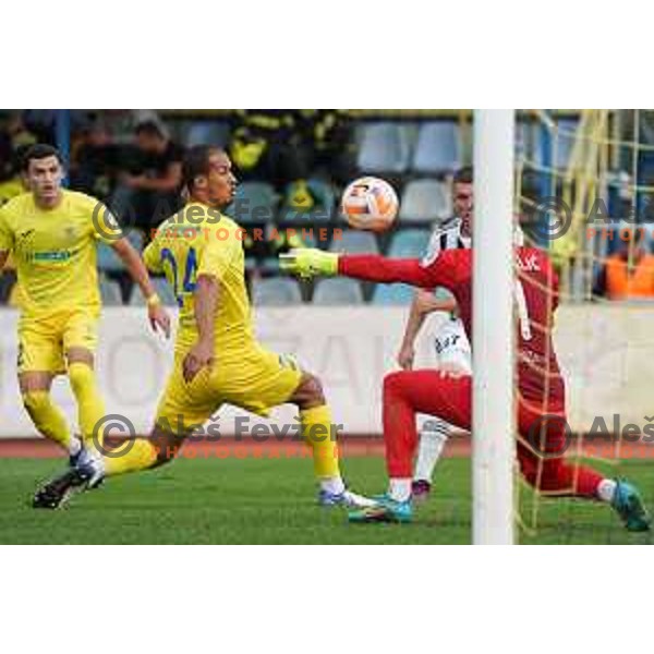 Ajdin Mulalic in action during Prva Liga Telemach 2022-2023 football match between Domzale and Mura in Domzale, Slovenia on October 1, 2022