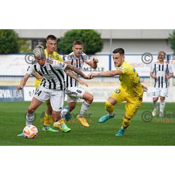 Tio Cipot in action during Prva Liga Telemach 2022-2023 football match between Domzale and Mura in Domzale, Slovenia on October 1, 2022