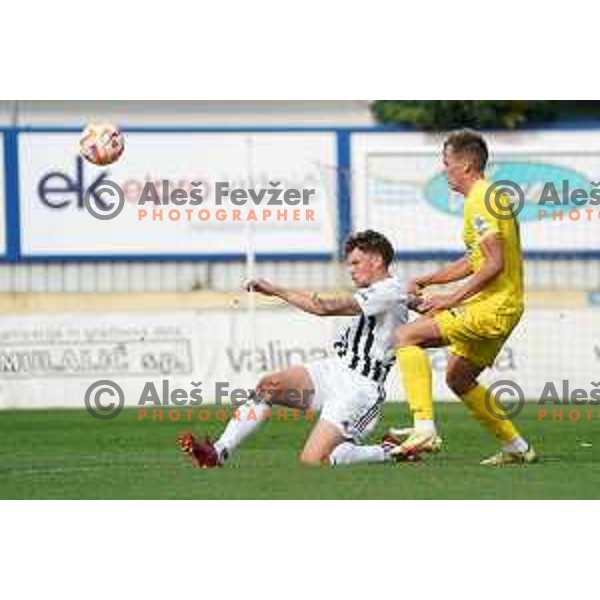 Kai Cipot in action during Prva Liga Telemach 2022-2023 football match between Domzale and Mura in Domzale, Slovenia on October 1, 2022