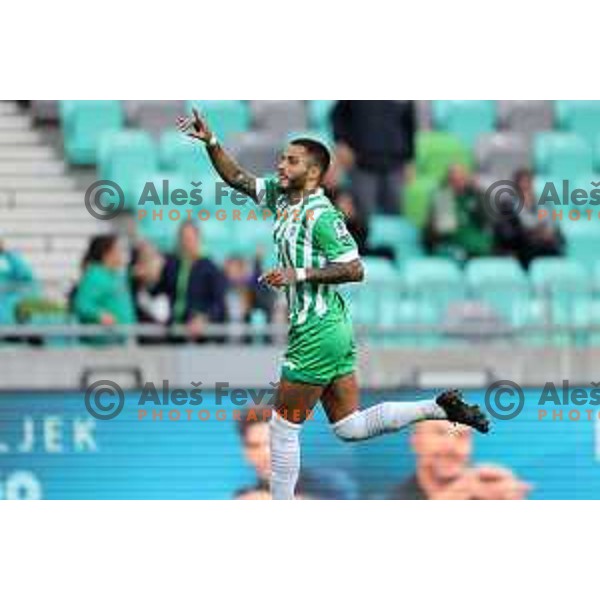 Rui Pedro celebrates goal during Prva Liga Telemach 2022-2023 football match between Olimpija and Tabor CB 24 Sezana in SRC Stozice, Ljubljana, Slovenia on October 1, 2022