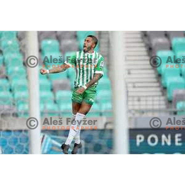 Rui Pedro celebrates goal during Prva Liga Telemach 2022-2023 football match between Olimpija and Tabor CB 24 Sezana in SRC Stozice, Ljubljana, Slovenia on October 1, 2022