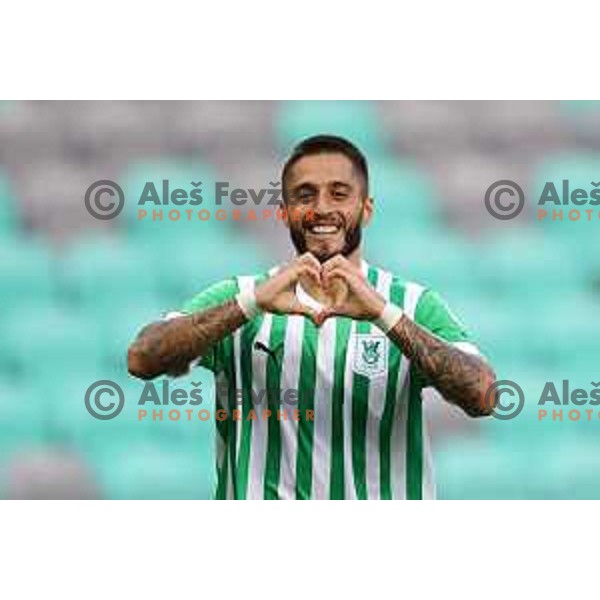 Rui Pedro celebrates goal during Prva Liga Telemach 2022-2023 football match between Olimpija and Tabor CB 24 Sezana in SRC Stozice, Ljubljana, Slovenia on October 1, 2022