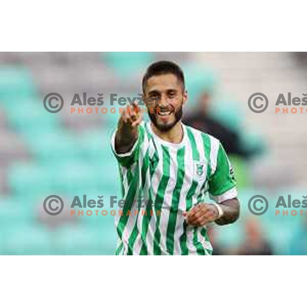 Rui Pedro celebrates goal during Prva Liga Telemach 2022-2023 football match between Olimpija and Tabor CB 24 Sezana in SRC Stozice, Ljubljana, Slovenia on October 1, 2022