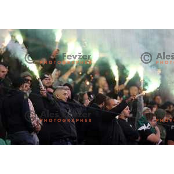 in action during Prva Liga Telemach 2022-2023 football match between Olimpija and Tabor CB 24 Sezana in SRC Stozice, Ljubljana, Slovenia on October 1, 2022