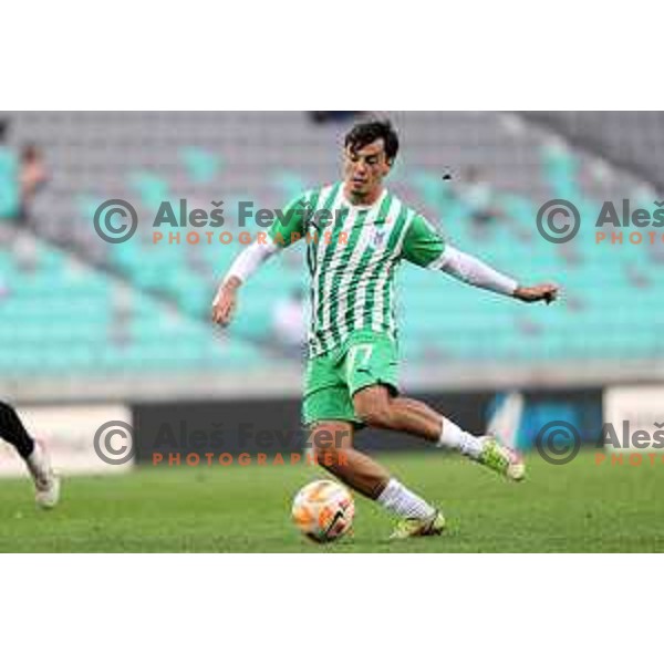 in action during Prva Liga Telemach 2022-2023 football match between Olimpija and Tabor CB 24 Sezana in SRC Stozice, Ljubljana, Slovenia on October 1, 2022