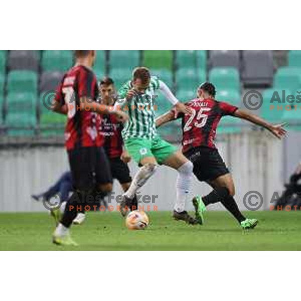 in action during Prva Liga Telemach 2022-2023 football match between Olimpija and Tabor CB 24 Sezana in SRC Stozice, Ljubljana, Slovenia on October 1, 2022