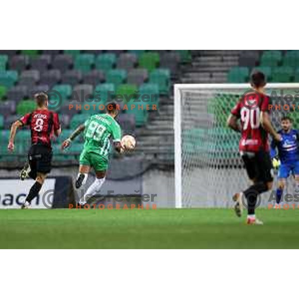 in action during Prva Liga Telemach 2022-2023 football match between Olimpija and Tabor CB 24 Sezana in SRC Stozice, Ljubljana, Slovenia on October 1, 2022