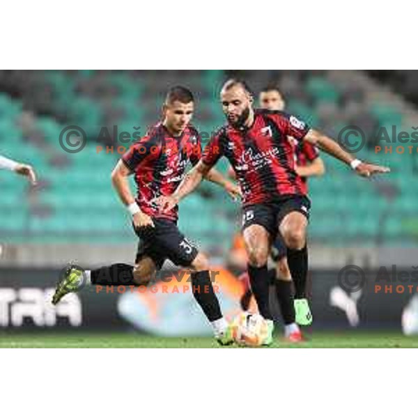 in action during Prva Liga Telemach 2022-2023 football match between Olimpija and Tabor CB 24 Sezana in SRC Stozice, Ljubljana, Slovenia on October 1, 2022