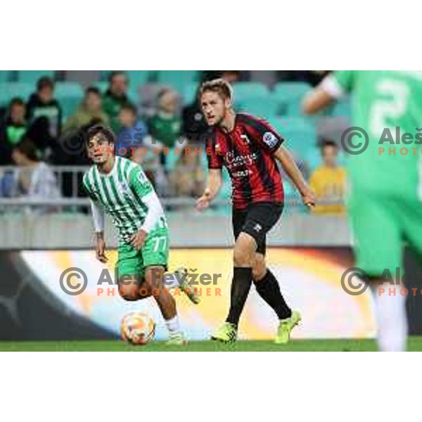 in action during Prva Liga Telemach 2022-2023 football match between Olimpija and Tabor CB 24 Sezana in SRC Stozice, Ljubljana, Slovenia on October 1, 2022