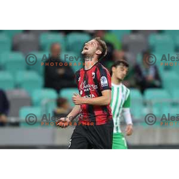 in action during Prva Liga Telemach 2022-2023 football match between Olimpija and Tabor CB 24 Sezana in SRC Stozice, Ljubljana, Slovenia on October 1, 2022