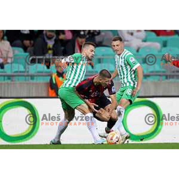in action during Prva Liga Telemach 2022-2023 football match between Olimpija and Tabor CB 24 Sezana in SRC Stozice, Ljubljana, Slovenia on October 1, 2022