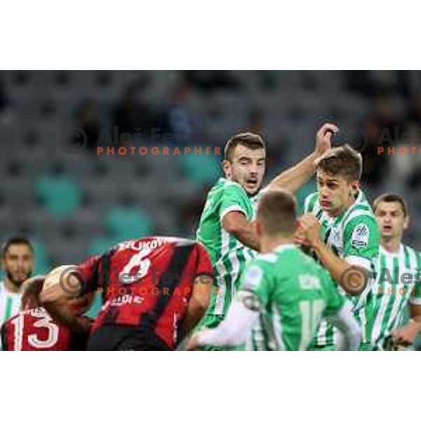 in action during Prva Liga Telemach 2022-2023 football match between Olimpija and Tabor CB 24 Sezana in SRC Stozice, Ljubljana, Slovenia on October 1, 2022