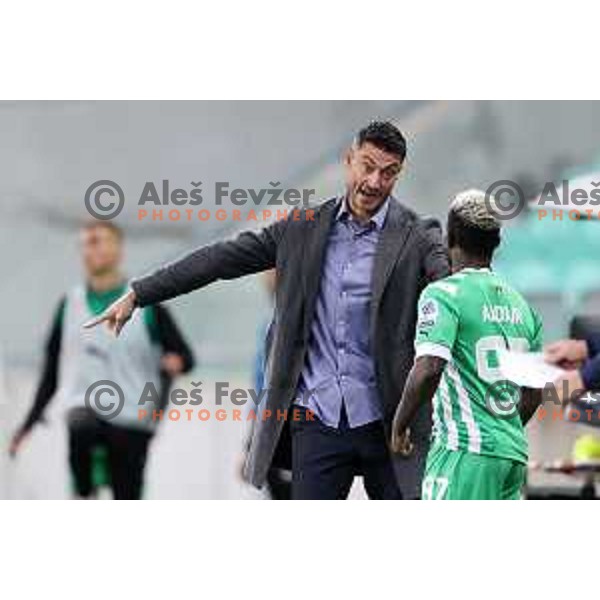 in action during Prva Liga Telemach 2022-2023 football match between Olimpija and Tabor CB 24 Sezana in SRC Stozice, Ljubljana, Slovenia on October 1, 2022