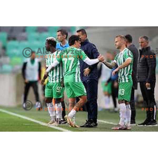 in action during Prva Liga Telemach 2022-2023 football match between Olimpija and Tabor CB 24 Sezana in SRC Stozice, Ljubljana, Slovenia on October 1, 2022