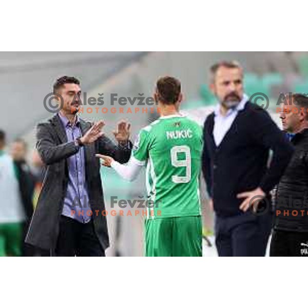 in action during Prva Liga Telemach 2022-2023 football match between Olimpija and Tabor CB 24 Sezana in SRC Stozice, Ljubljana, Slovenia on October 1, 2022