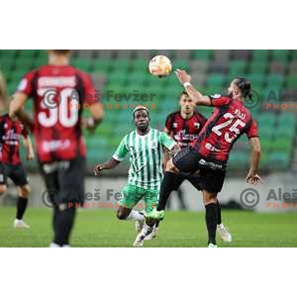 in action during Prva Liga Telemach 2022-2023 football match between Olimpija and Tabor CB 24 Sezana in SRC Stozice, Ljubljana, Slovenia on October 1, 2022