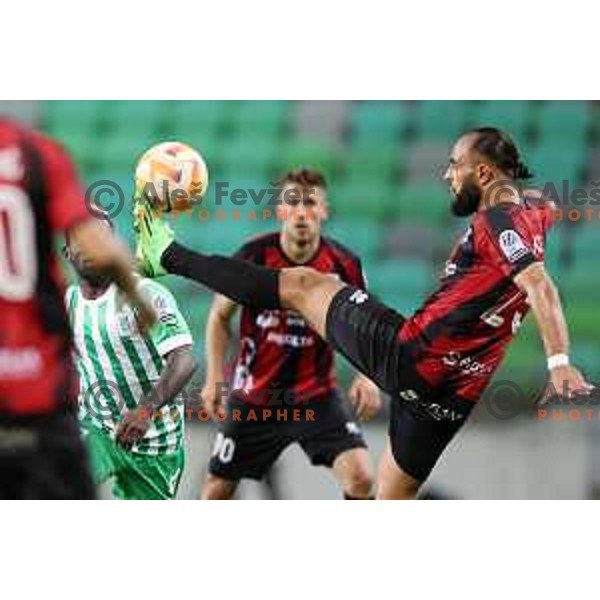 in action during Prva Liga Telemach 2022-2023 football match between Olimpija and Tabor CB 24 Sezana in SRC Stozice, Ljubljana, Slovenia on October 1, 2022
