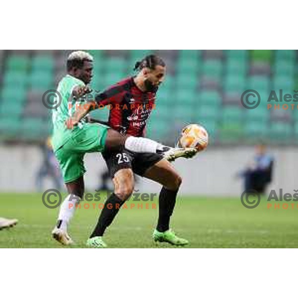 in action during Prva Liga Telemach 2022-2023 football match between Olimpija and Tabor CB 24 Sezana in SRC Stozice, Ljubljana, Slovenia on October 1, 2022