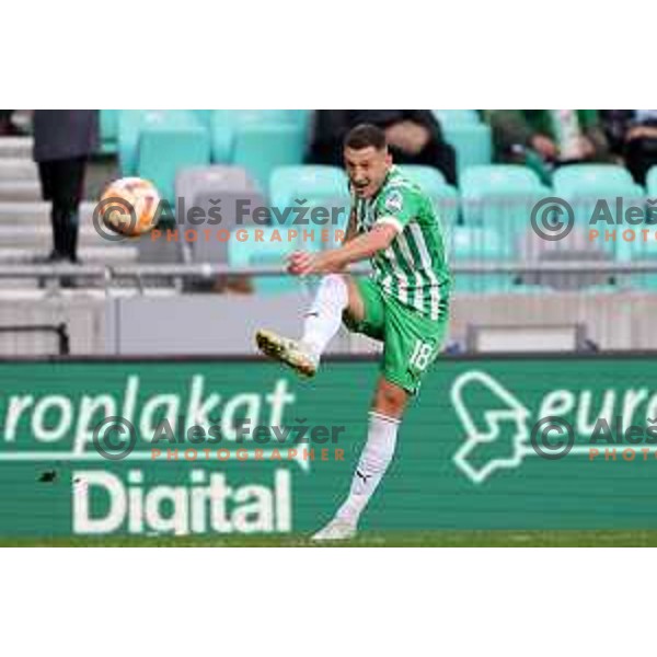 in action during Prva Liga Telemach 2022-2023 football match between Olimpija and Tabor CB 24 Sezana in SRC Stozice, Ljubljana, Slovenia on October 1, 2022