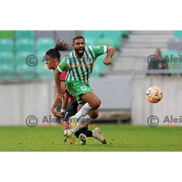 in action during Prva Liga Telemach 2022-2023 football match between Olimpija and Tabor CB 24 Sezana in SRC Stozice, Ljubljana, Slovenia on October 1, 2022