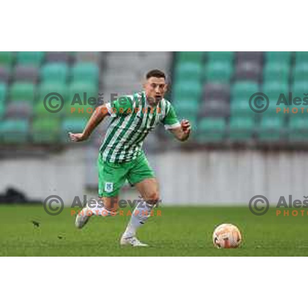 in action during Prva Liga Telemach 2022-2023 football match between Olimpija and Tabor CB 24 Sezana in SRC Stozice, Ljubljana, Slovenia on October 1, 2022
