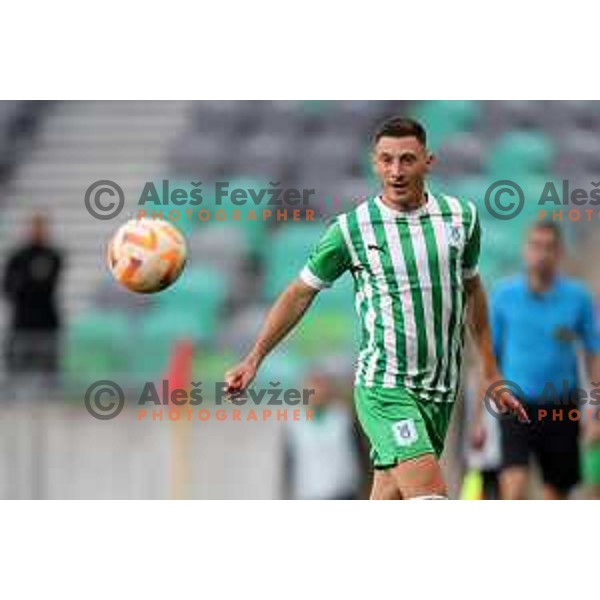 in action during Prva Liga Telemach 2022-2023 football match between Olimpija and Tabor CB 24 Sezana in SRC Stozice, Ljubljana, Slovenia on October 1, 2022