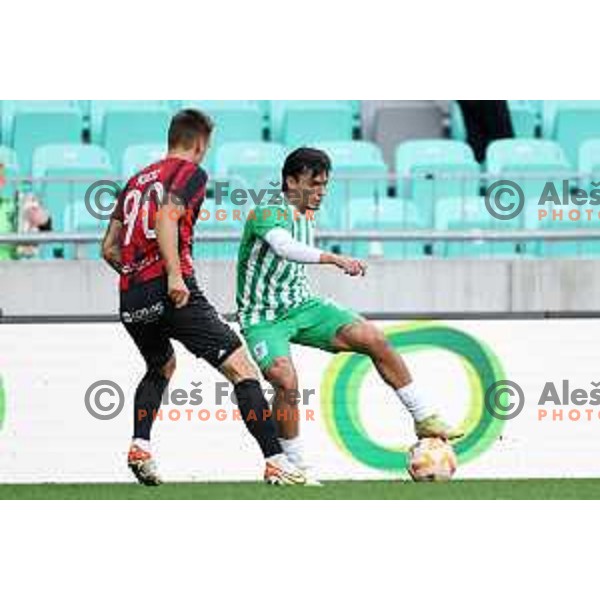 in action during Prva Liga Telemach 2022-2023 football match between Olimpija and Tabor CB 24 Sezana in SRC Stozice, Ljubljana, Slovenia on October 1, 2022