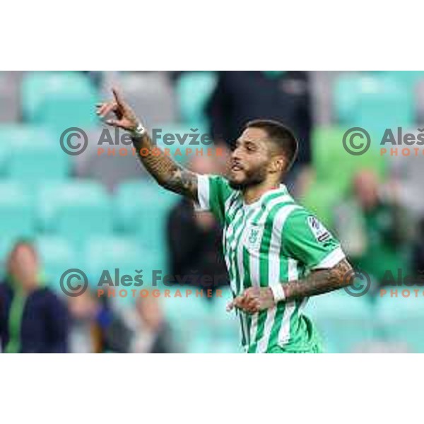 Rui Pedro celebrates goal during Prva Liga Telemach 2022-2023 football match between Olimpija and Tabor CB 24 Sezana in SRC Stozice, Ljubljana, Slovenia on October 1, 2022