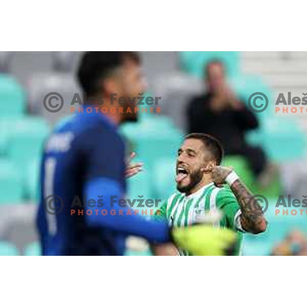 Rui Pedro celebrates goal during Prva Liga Telemach 2022-2023 football match between Olimpija and Tabor CB 24 Sezana in SRC Stozice, Ljubljana, Slovenia on October 1, 2022