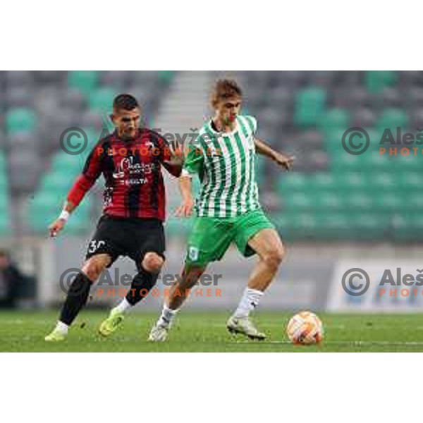 in action during Prva Liga Telemach 2022-2023 football match between Olimpija and Tabor CB 24 Sezana in SRC Stozice, Ljubljana, Slovenia on October 1, 2022