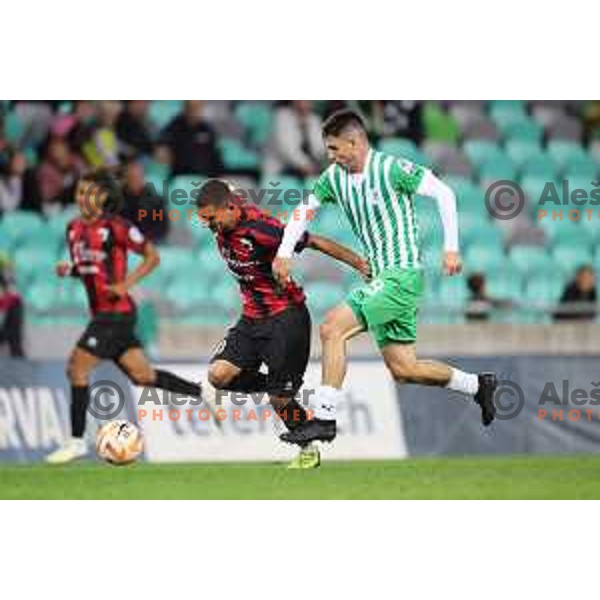 in action during Prva Liga Telemach 2022-2023 football match between Olimpija and Tabor CB 24 Sezana in SRC Stozice, Ljubljana, Slovenia on October 1, 2022