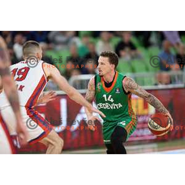 Josh Adams in action during ABA league 2022-2033 regular season match between Cedevita Olimpija and Borac in Ljubljana, Slovenia on October 2, 2022 