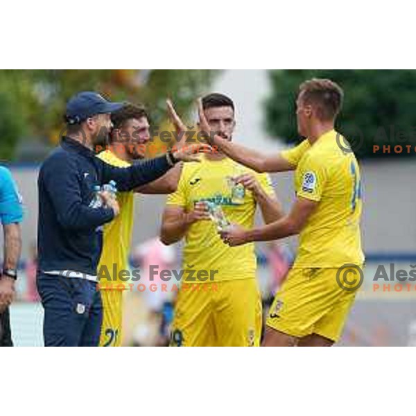 in action during Prva Liga Telemach 2022-2023 football match between Domzale and Mura in Domzale, Slovenia on October 1, 2022