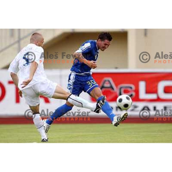 Kirm (30) and Cagal (5) at friendly football match Domzale- Rijeka, played in Domzale (Slovenia) 2.7.2008. Photo by Ales Fevzer 