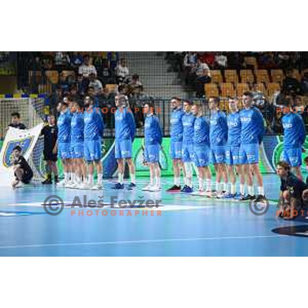 in action during EHF Champions League handball match between Celje Pivovarna Lasko and HBC Nantes in Zlatorog Arena, Celje, Slovenia on Oktober 5, 2022