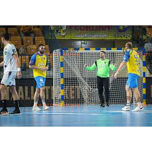 Nebojsa Bojic in action during EHF Champions League handball match between Celje Pivovarna Lasko and HBC Nantes in Zlatorog Arena, Celje, Slovenia on Oktober 5, 2022