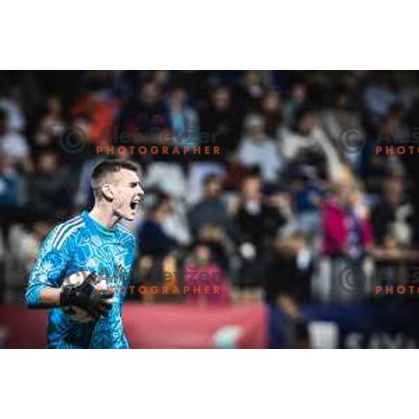 Samo Pridgar in action during Prva liga Telemach football match between Maribor and Koper in Ljudski vrt, Maribor, Slovenia on October 8, 2022. Photo: Jure Banfi