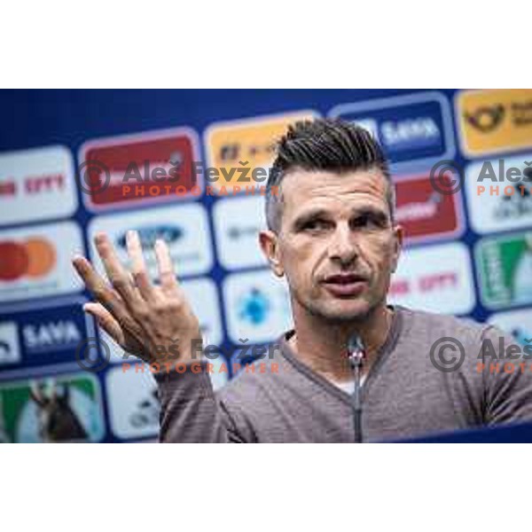 Zoran Zeljkovic, head coach of Koper at the press conference during Prva liga Telemach football match between Maribor and Koper in Ljudski vrt, Maribor, Slovenia on October 8, 2022. Photo: Jure Banfi