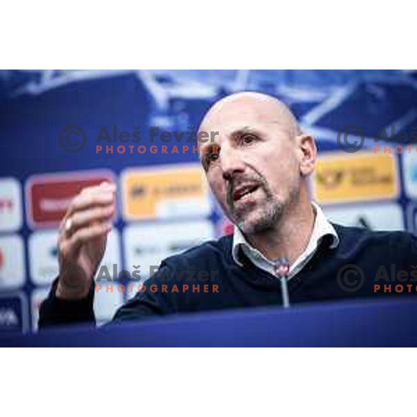 Damir Krznar, head coach of Maribor at the press conference during Prva liga Telemach football match between Maribor and Koper in Ljudski vrt, Maribor, Slovenia on October 8, 2022. Photo: Jure Banfi