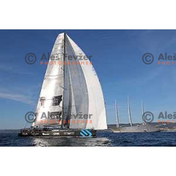 Team EWOL at official practice before Barcolana 54, Sailing Regatta in Trieste, Italy on October 8, 2022