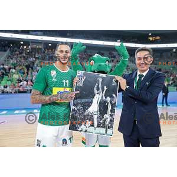 in action during 7days EuroCup 2022-2023 regular season match between Cedevita Olimpija (SLO) and Frutti Extra Bursa (TUR) in Stozice Arena, Ljubljana, Slovenia on October 12, 2022 