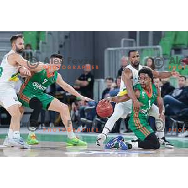 in action during 7days EuroCup 2022-2023 regular season match between Cedevita Olimpija (SLO) and Frutti Extra Bursa (TUR) in Stozice Arena, Ljubljana, Slovenia on October 12, 2022 