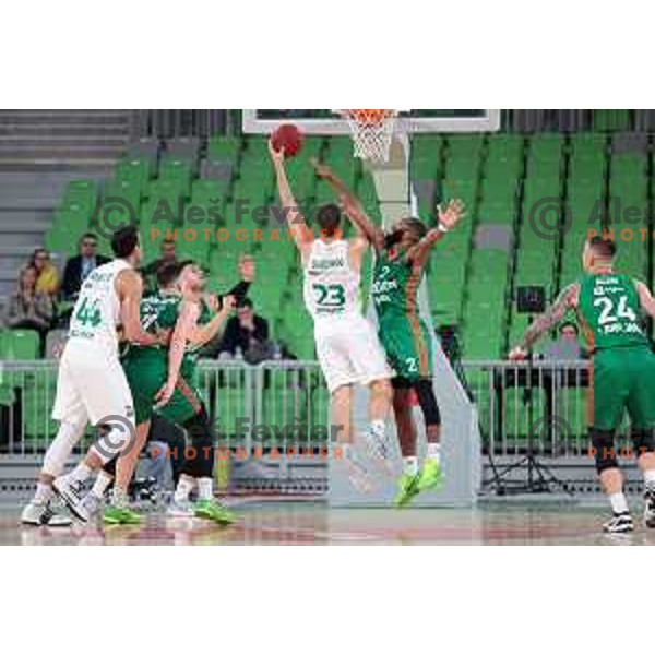 in action during 7days EuroCup 2022-2023 regular season match between Cedevita Olimpija (SLO) and Frutti Extra Bursa (TUR) in Stozice Arena, Ljubljana, Slovenia on October 12, 2022 