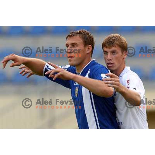 Knezovic and Pamic at friendly football match Domzale- Rijeka, played in Domzale (Slovenia) 2.7.2008. Photo by Ales Fevzer 