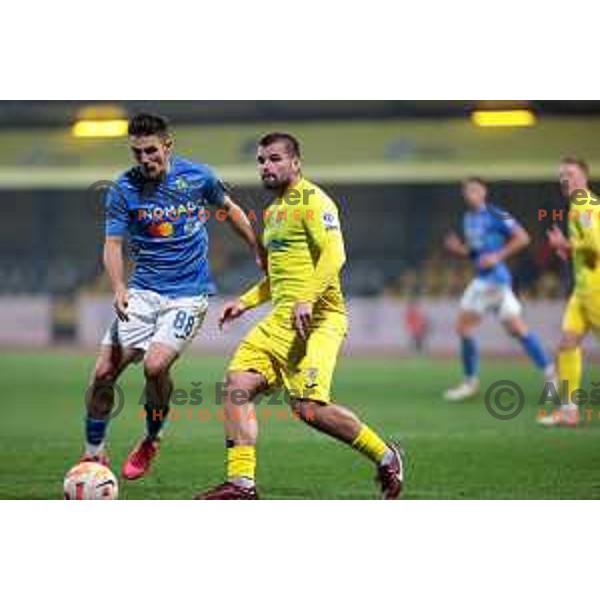 in action during Prva Liga Telemach 2022-2023 football match between Domzale and Bravo in Domzale, Slovenia on October 14, 2022